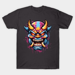 Oni - Japanese Demon, Graffiti Art T-Shirt